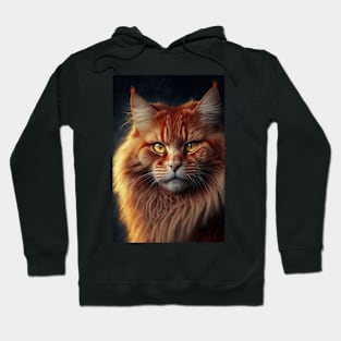 Serious Cat portrait Hoodie